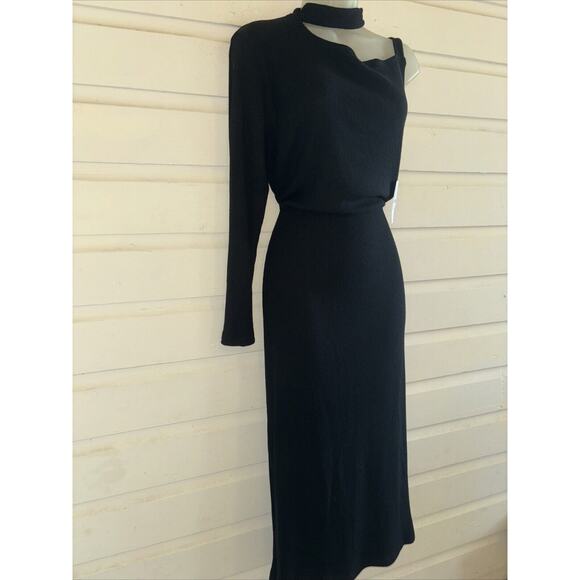 NWT LNA Free People Asymmetrical Sleeve Midi Length Dress Size M - Picture 4 of 10